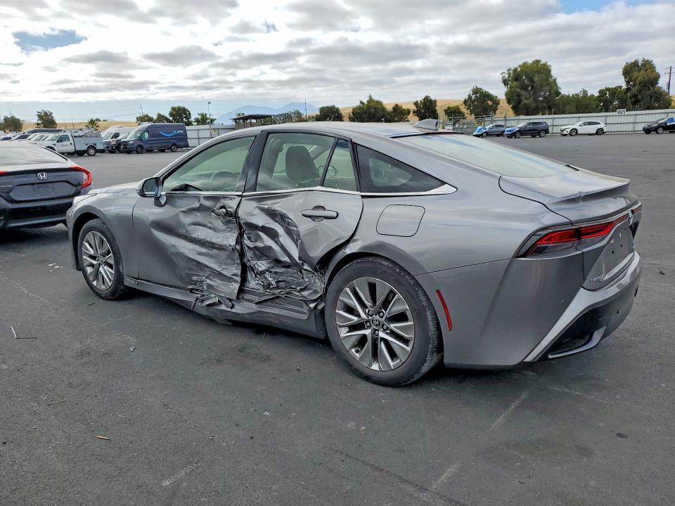 2021 Toyota Mirai VIN JTDAAAAA2MA000645 COPART salvage auction — SIDE, CA - SALVAGE CERTIFICATE, sold $50 on 2026-07-22 (photo 2)