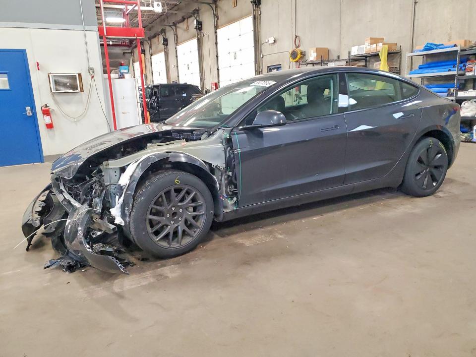 2025 Tesla Model 3 VIN 5YJ3E1EA1SF051470 COPART salvage auction — FRONT END, Mn - Cert Of Title-Salvage, sold $5,200 on 2026-07-28 (photo 1)