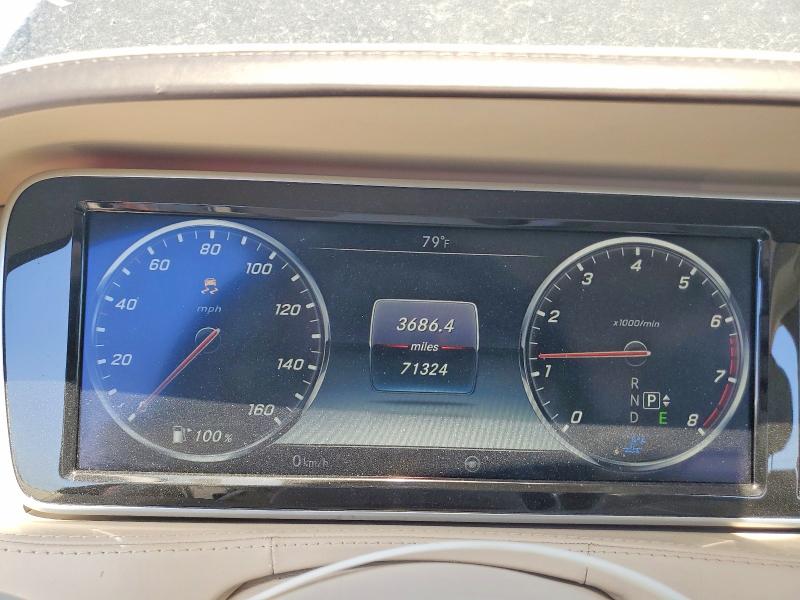 2016 Mercedes-benz S class VIN WDDUG8CB7GA267946 COPART salvage auction — REAR END, ID - SALVAGE CERTIFICATE OF TITLE, sold $10,400 on 2026-07-30 (photo 9)