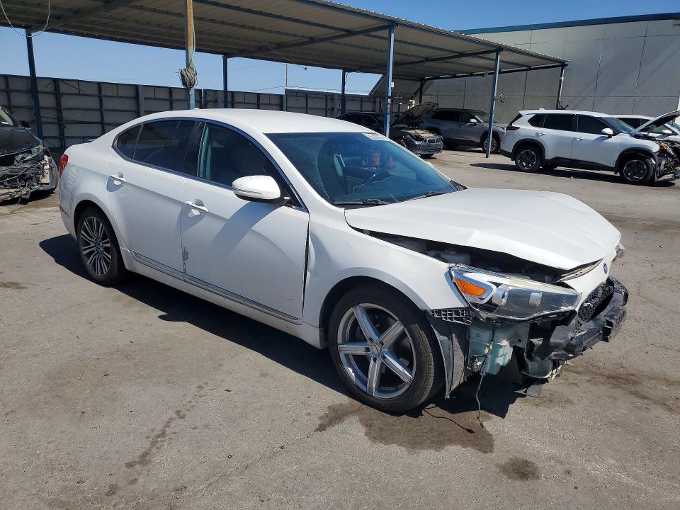 2014 Kia Cadenza VIN KNALN4D73E5137681 COPART salvage auction — FRONT END, Tx - Salvage Vehicle Title, sold $1,300 on 2026-07-10 (photo 4)