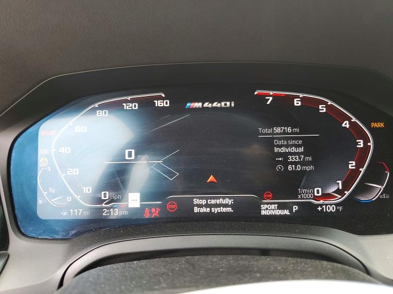 2021 BMW M4 VIN WBA13AR04MCF77185 COPART salvage auction — REAR END, Sc - Cert Of Title-Salvage, sold $8,700 on 2026-07-29 (photo 9)