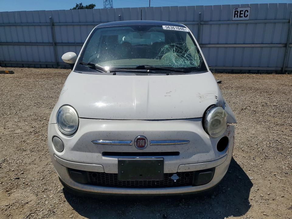 2013 Fiat 500 VIN 3C3CFFAR9DT745483 COPART salvage auction — FRONT END, Ca - Salvage Certificate, sold $125 on 2026-07-17 (photo 5)
