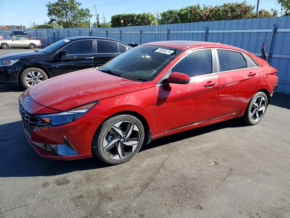 2023 Hyundai Elantra VIN KMHLP4AG2PU486837 COPART salvage auction — REAR END, Ca - Salvage Certificate, sold $3,550 on 2026-07-02 (photo 1)