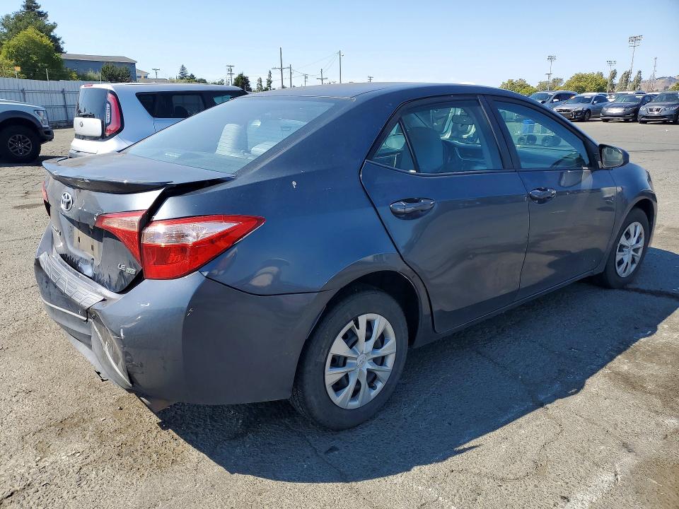 2017 Toyota Corolla VIN 5YFBPRHE0HP687281 COPART salvage auction — REAR END, Ca - Salvage Certificate, sold $2,750 on 2026-07-24 (photo 3)