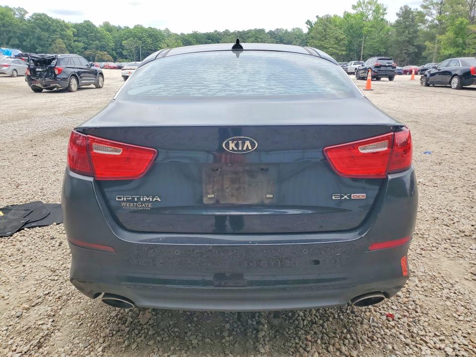 2014 Kia Optima VIN 5XXGN4A75EG345646 COPART salvage auction — REAR END, Nc - Salvage Certificate Of Title, sold $750 on 2026-07-24 (photo 6)