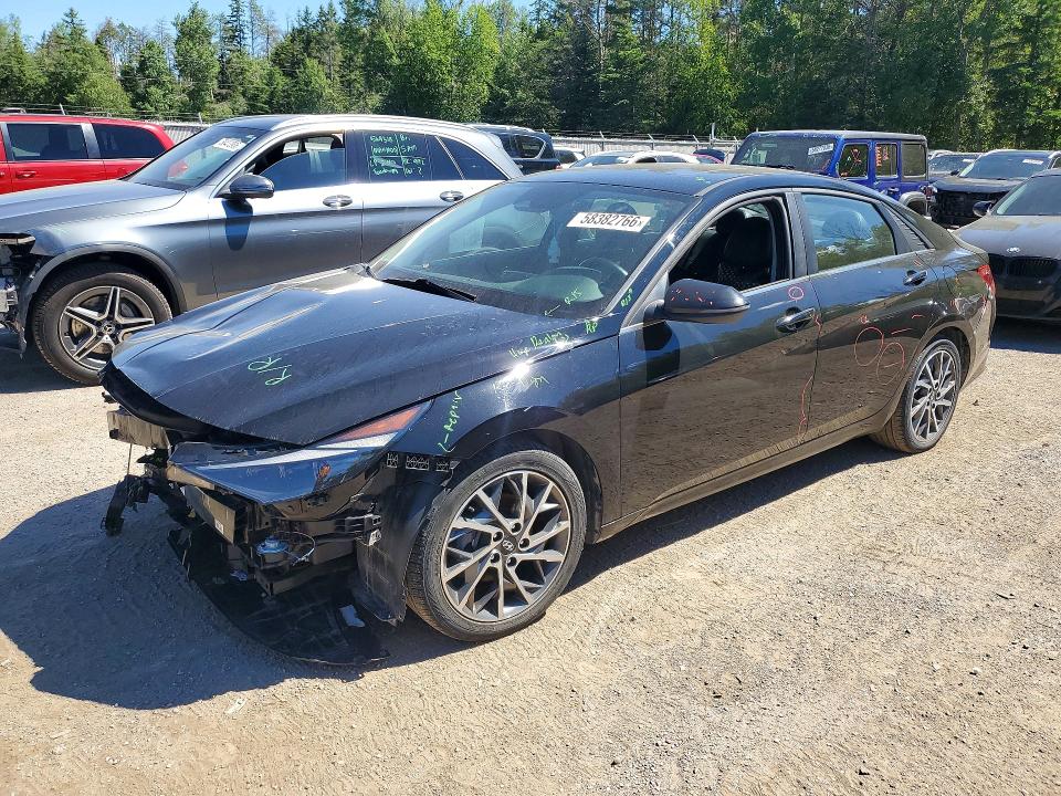 2021 Hyundai Elantra VIN KMHLN4AG3MU116157 COPART salvage auction — FRONT END, On - Permit Salvage, sold $625 on 2026-07-16 (photo 1)