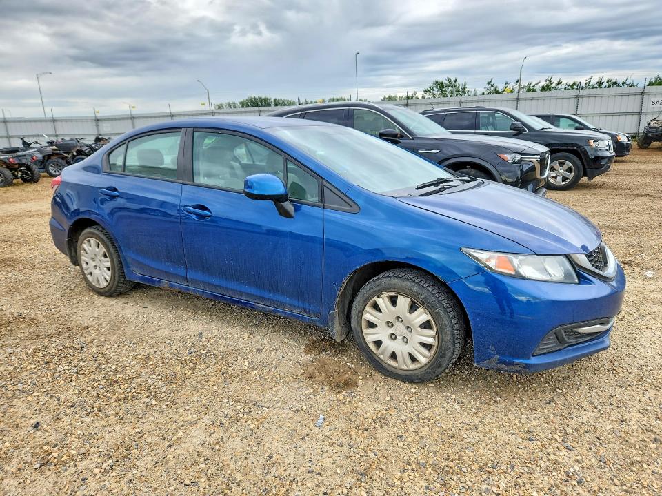 2013 Honda Civic VIN 2HGFB2F43DH004752 COPART salvage auction — REAR END, Ab - Oop - Salvage, sold $1,600 on 2026-07-09 (photo 4)