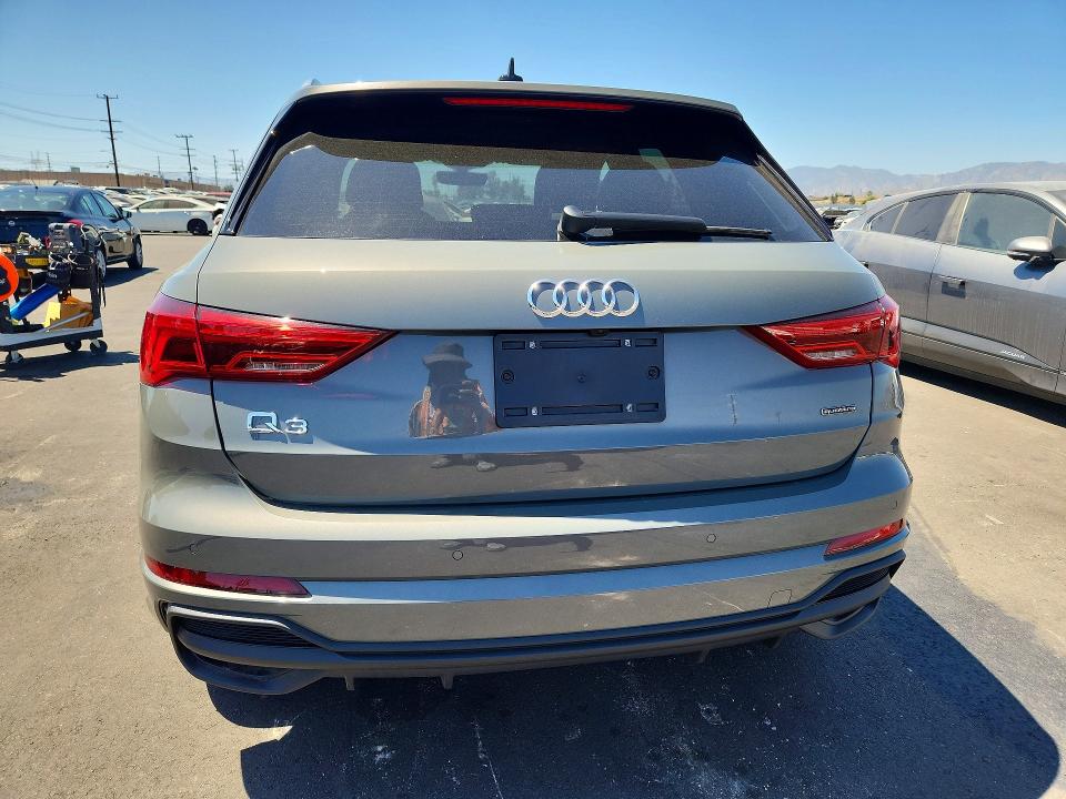 2025 Audi Q3 VIN WA1DECF38S1087157 COPART salvage auction — FRONT END, Ca - Salvage Certificate, sold $18,000 on 2026-07-08 (photo 6)