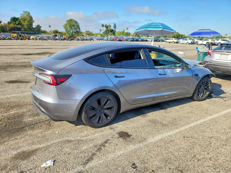 2025 Tesla VIN 5YJ3E1EB4SF011022 COPART salvage auction — FRONT END, Ca - Salvage Certificate, sold $6,600 on 2026-07-24 (photo 3)