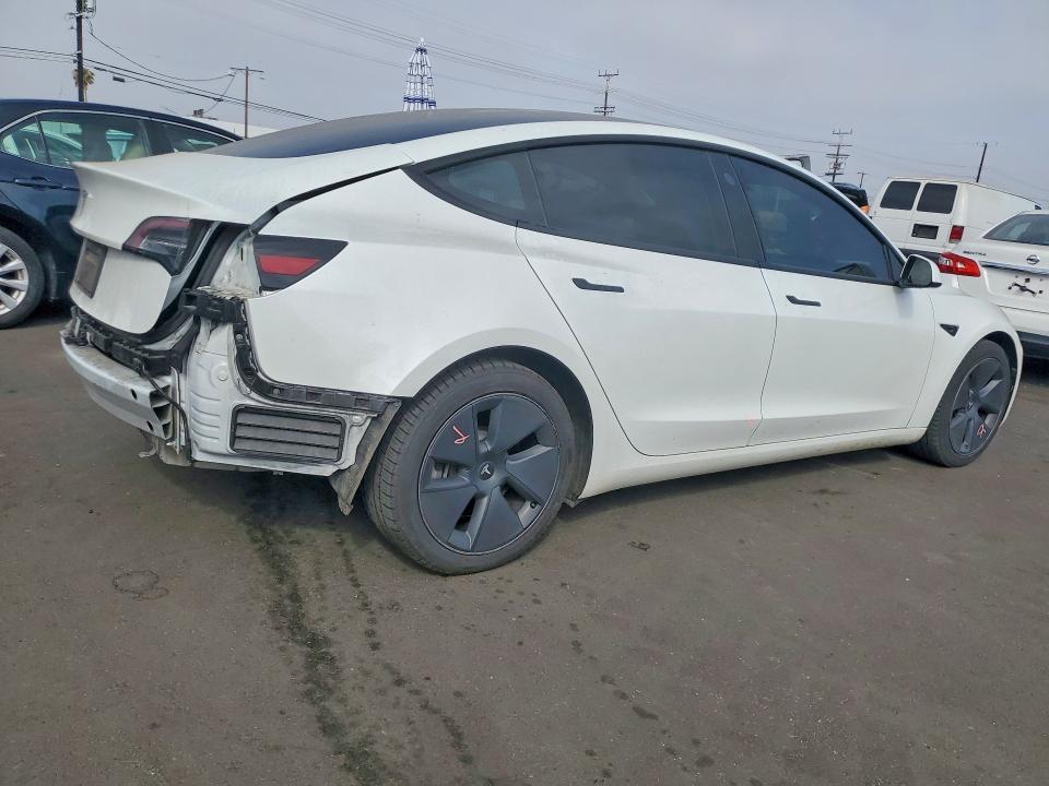 2022 Tesla VIN 5YJ3E1EA7NF375673 COPART salvage auction — REAR END, Ca - Salvage Certificate, sold $6,200 on 2026-07-13 (photo 3)