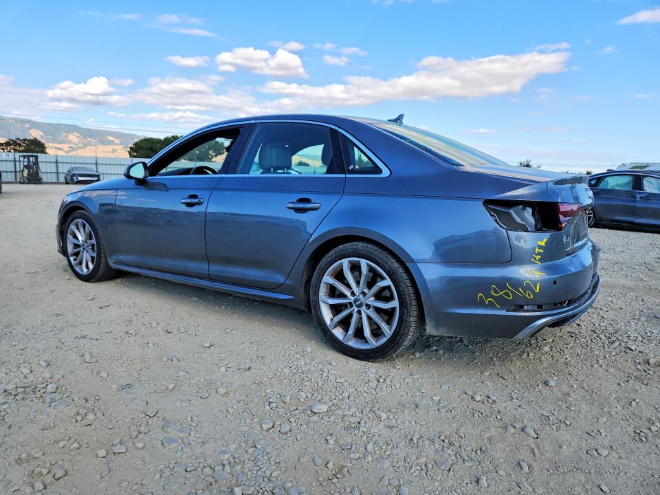 2019 Audi A4 VIN WAUFNAF41KN001849 COPART salvage auction — REAR END, Ca - Salvage Certificate, sold $7,400 on 2026-07-14 (photo 2)