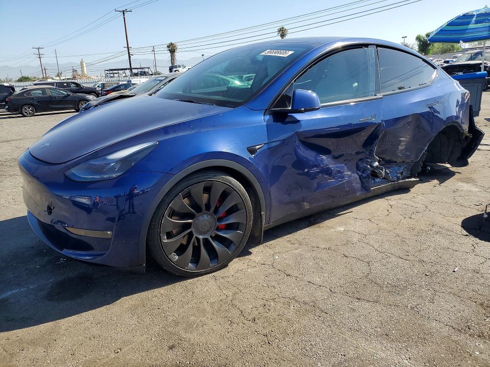 2022 Tesla Model y VIN 7SAYGDEF3NF489461 COPART salvage auction — SIDE, Ca - Salvage Certificate, sold $6,600 on 2026-07-02 (photo 1)