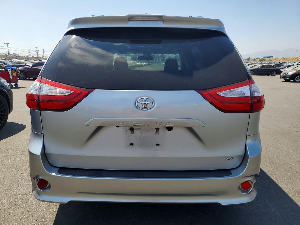 2019 Toyota Sienna VIN 5TDKZ3DC7KS998961 COPART salvage auction — FRONT END, Ca - Salvage Certificate, sold $5,500 on 2026-07-27 (photo 6)