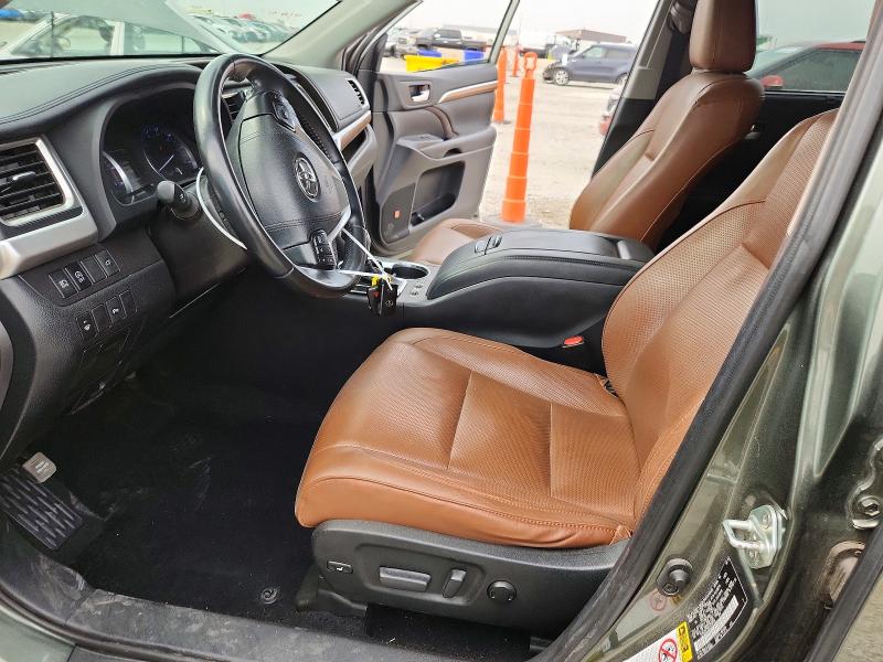 2019 Toyota Highlander VIN 5TDDZRFH6KS918506 COPART salvage auction — FRONT END, Co - Public - Salvage Title, sold $12,600 on 2026-07-09 (photo 7)