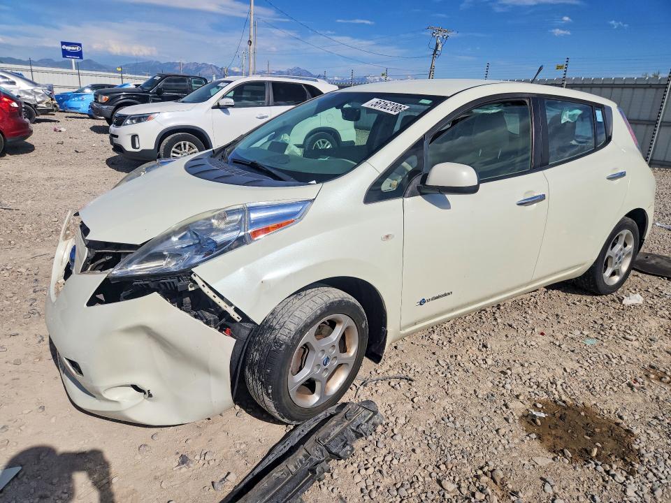 2012 Nissan Leaf VIN JN1AZ0CP9CT027044 COPART salvage auction — FRONT END, UT - SALVAGE CERTIFICATE, sold $150 on 2026-07-28 (photo 1)