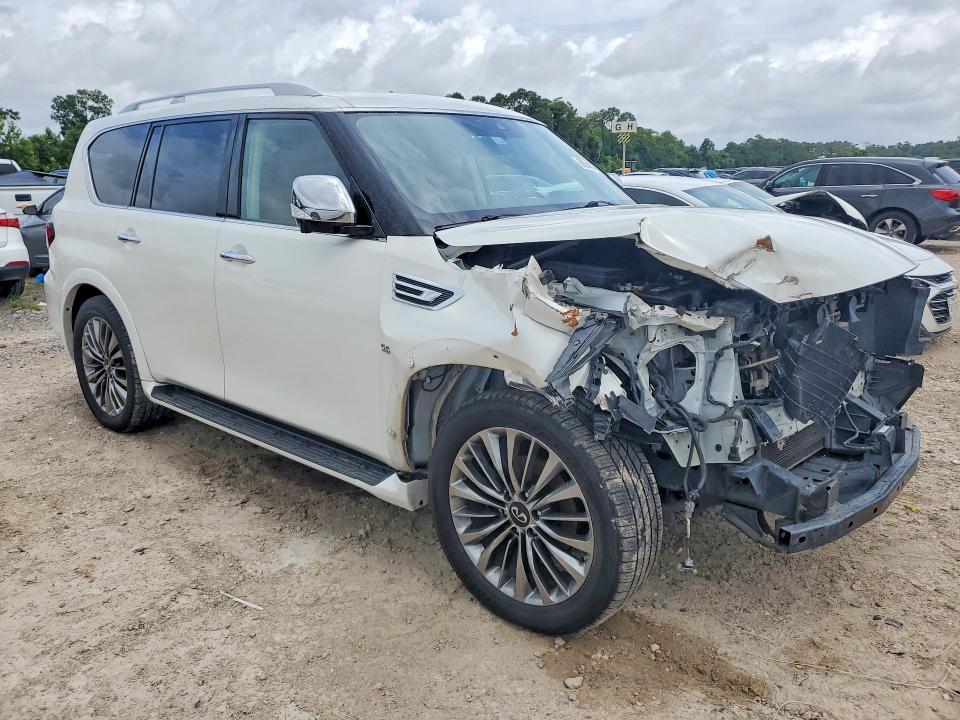 2019 Infiniti Qx80 VIN JN8AZ2NE7K9231507 COPART salvage auction — FRONT END, Tx - Nonrepairable Title, sold $4,650 on 2026-07-10 (photo 4)