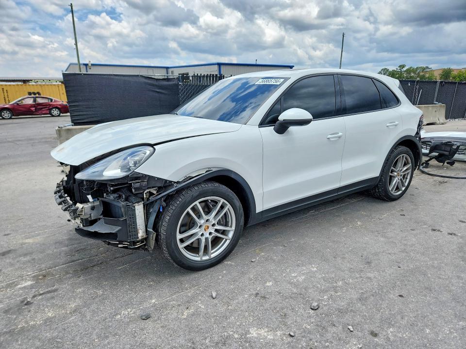 2021 Porsche Cayenne VIN WP1AA2AY0MDA04869 COPART salvage auction — FRONT END, Fl - Certificate Of Destruction, sold $18,900 on 2026-08-18 (photo 1)