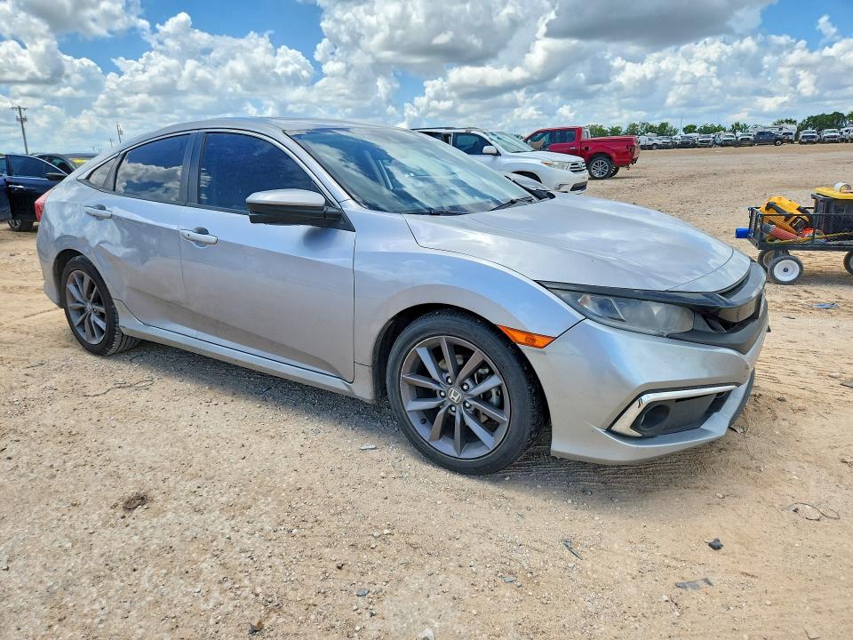 2019 Honda Civic VIN 19XFC1F38KE212325 COPART salvage auction — FRONT END, Tx - Salvage Title-Flood Damage, sold $3,000 on 2026-07-02 (photo 4)
