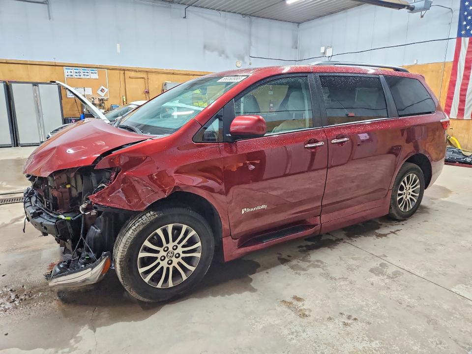 2020 Toyota VIN 5TDYZ3DC6LS057044 COPART salvage auction — FRONT END, MI - CERTIFICATE OF TITLE, sold $21,600 on 2026-07-08 (photo 1)