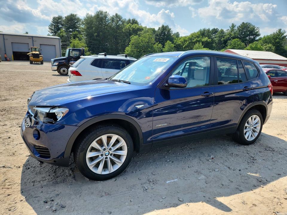 2015 BMW X3 VIN 5UXWX9C56F0D58277 COPART salvage auction — FRONT END, Ma - Cert Of Title-Reconstrctd Coll, sold $2,300 on 2026-07-20 (photo 1)