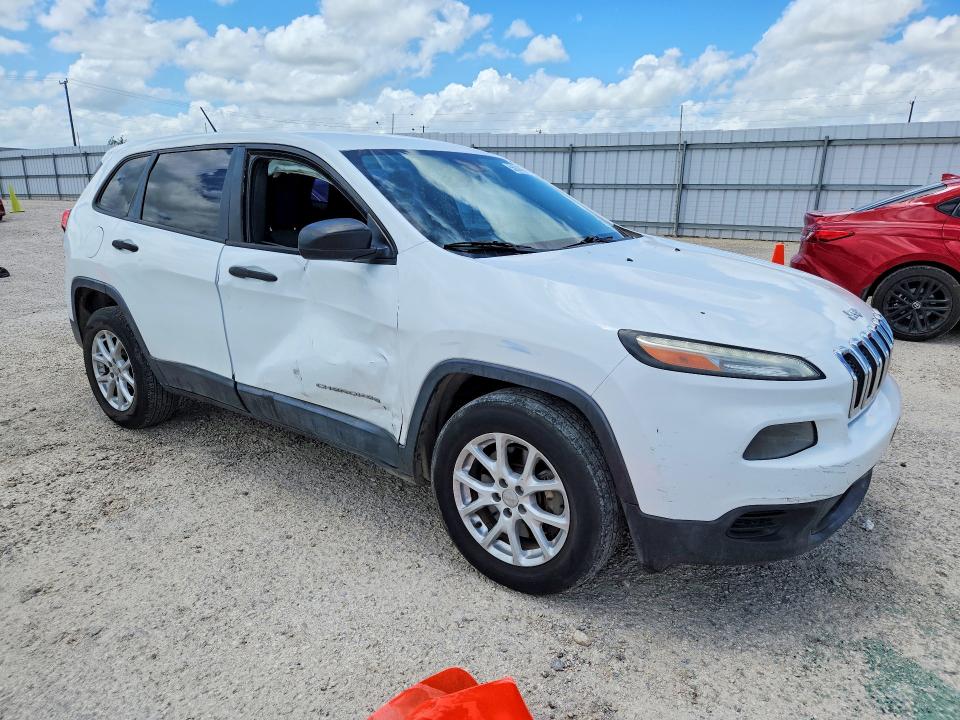 2015 Jeep Cherokee VIN 1C4PJMAB1FW588371 COPART salvage auction — SIDE, Tx - Salvage Vehicle Title, sold $1,800 on 2026-07-02 (photo 4)