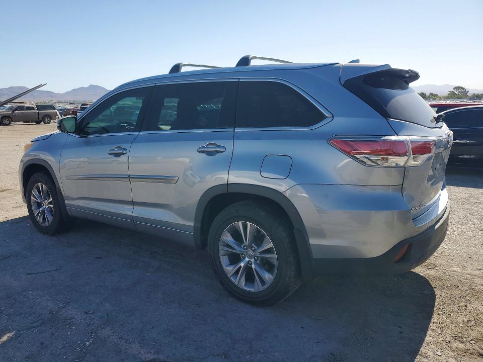 2015 Toyota Highlander VIN 5TDJKRFH3FS093943 COPART salvage auction — FRONT END, Nv - Salvage Title, sold $150 on 2026-07-21 (photo 2)