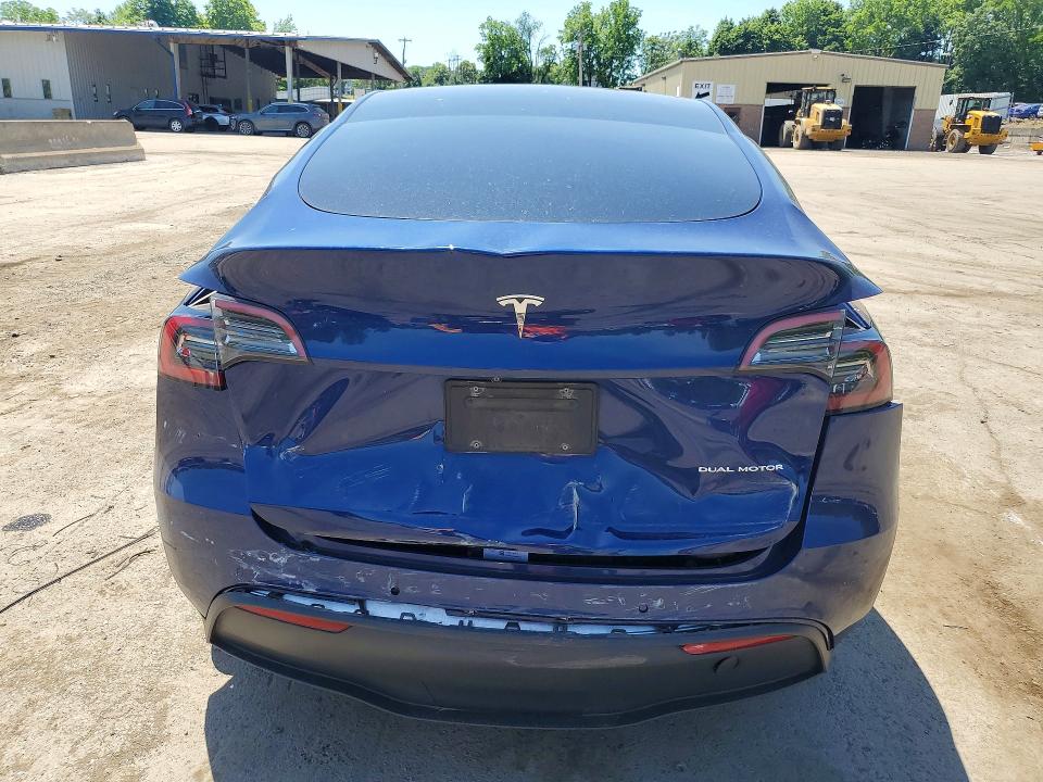 2022 Tesla Model y VIN 7SAYGDEE7NF381447 COPART salvage auction — FRONT END, Ny - Mv-37 Statement Of Abnd Veh, sold $8,800 on 2026-07-07 (photo 6)