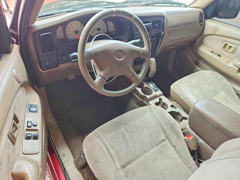 2001 Toyota Tacoma VIN 5TESN92N31Z730350 COPART salvage auction — FRONT END, CA - SALVAGE CERTIFICATE, sold $2,750 on 2026-07-20 (photo 8)