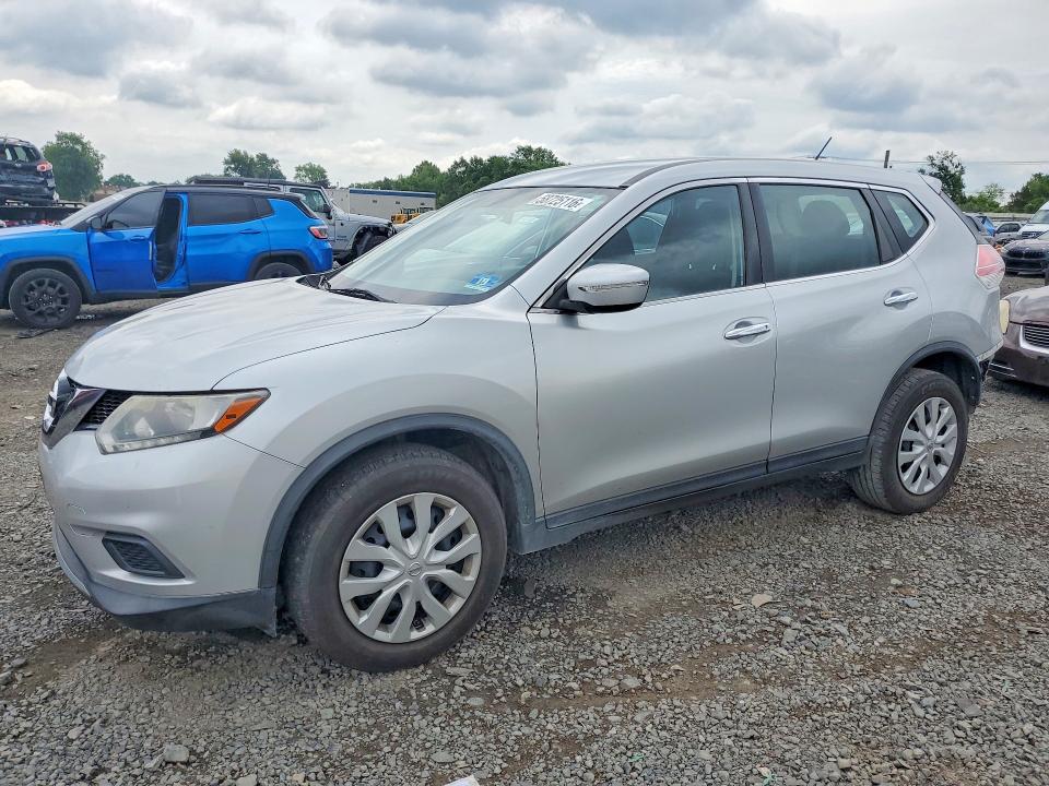 2015 Nissan Rogue VIN KNMAT2MV2FP504045 COPART salvage auction — REAR END, Nj - Cert Of Title-Salvage, sold $1,600 on 2026-07-31 (photo 1)