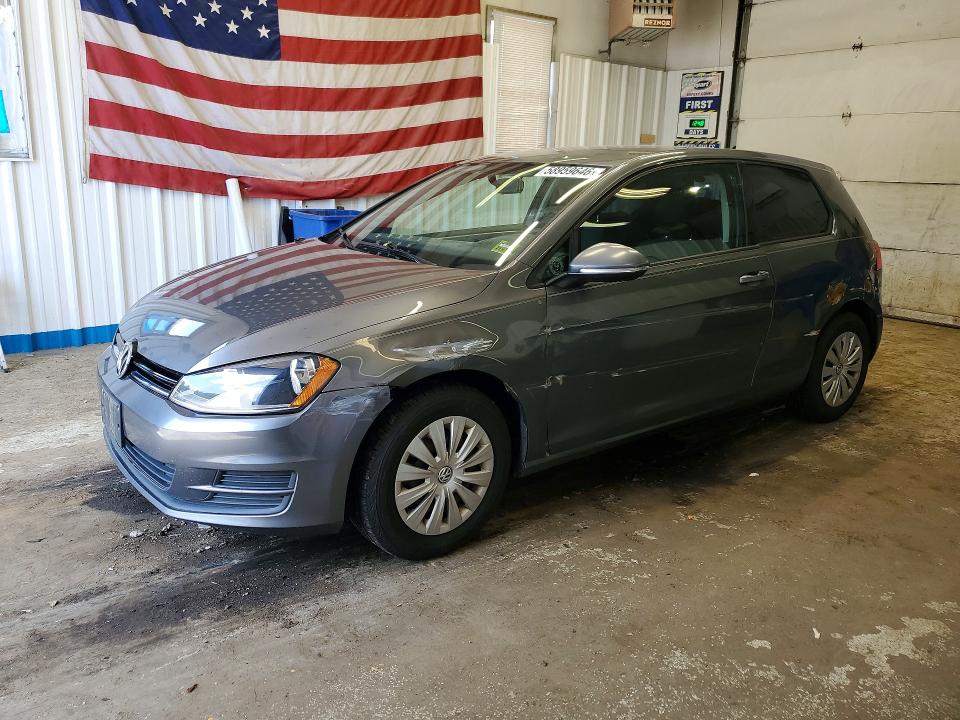 2015 Volkswagen Golf VIN 3VW817AU1FM025714 COPART salvage auction — MINOR DENT/SCRATCHES, Me - Certificate Of Title, sold $675 on 2026-07-30 (photo 1)