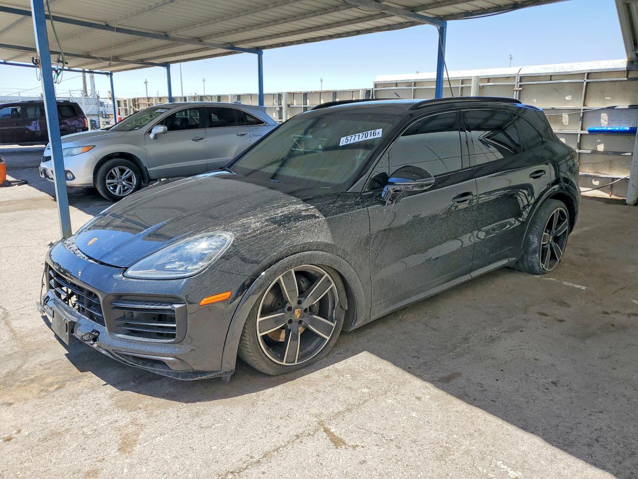 2023 Porsche Cayenne VIN WP1AG2AY7PDA18819 COPART salvage auction — Front End, TX - SALVAGE VEHICLE TITLE, sold $25,000 on 2026-08-21 (photo 1)