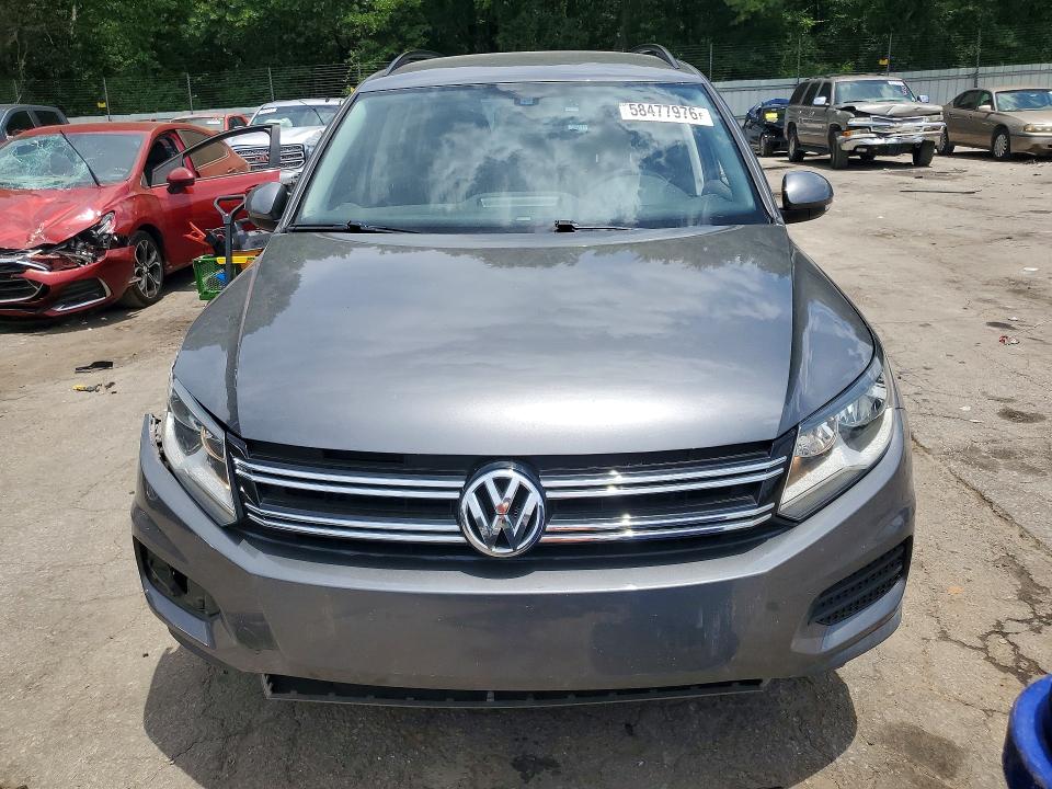 2016 Volkswagen Tiguan VIN WVGAV7AX1GW582087 COPART salvage auction — FRONT END, Ga - Cert Of Title-Salvage, sold $3,650 on 2026-07-28 (photo 5)