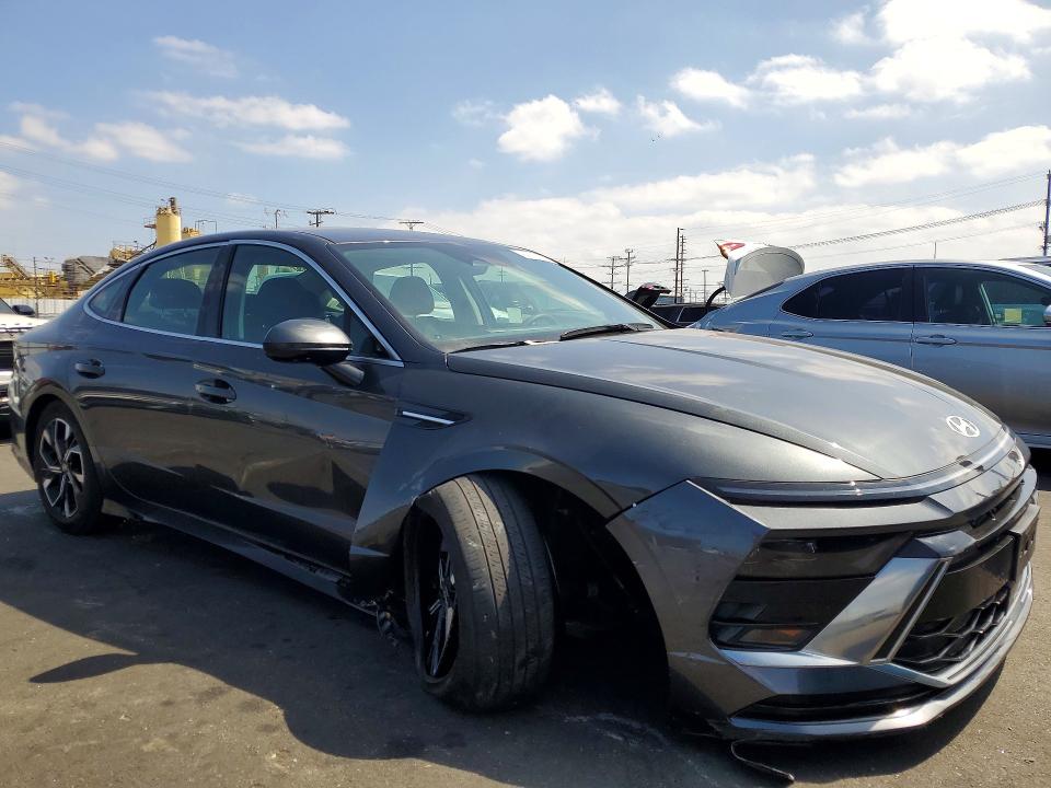 2025 Hyundai Sonata VIN KMHL64JA2SA478309 COPART salvage auction — FRONT END, Ca - Salvage Certificate, sold $7,500 on 2026-07-08 (photo 4)
