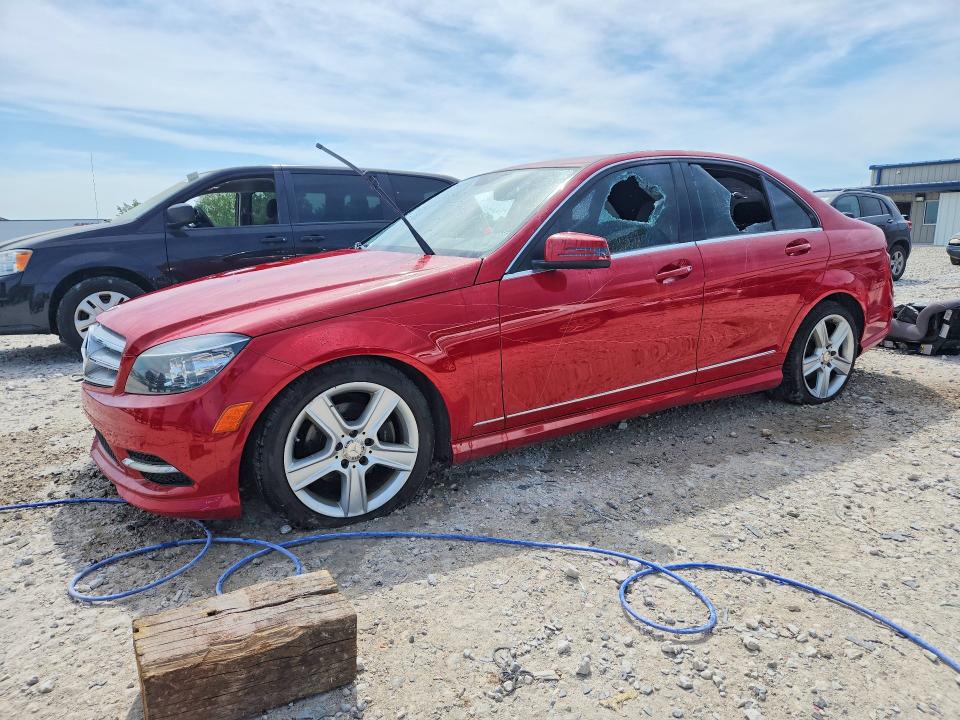 2011 Mercedes-benz C-klasse VIN WDDGF8BB2BR159021 COPART salvage auction — VANDALISM, Mi - Certificate Of Title, sold $650 on 2026-07-09 (photo 1)