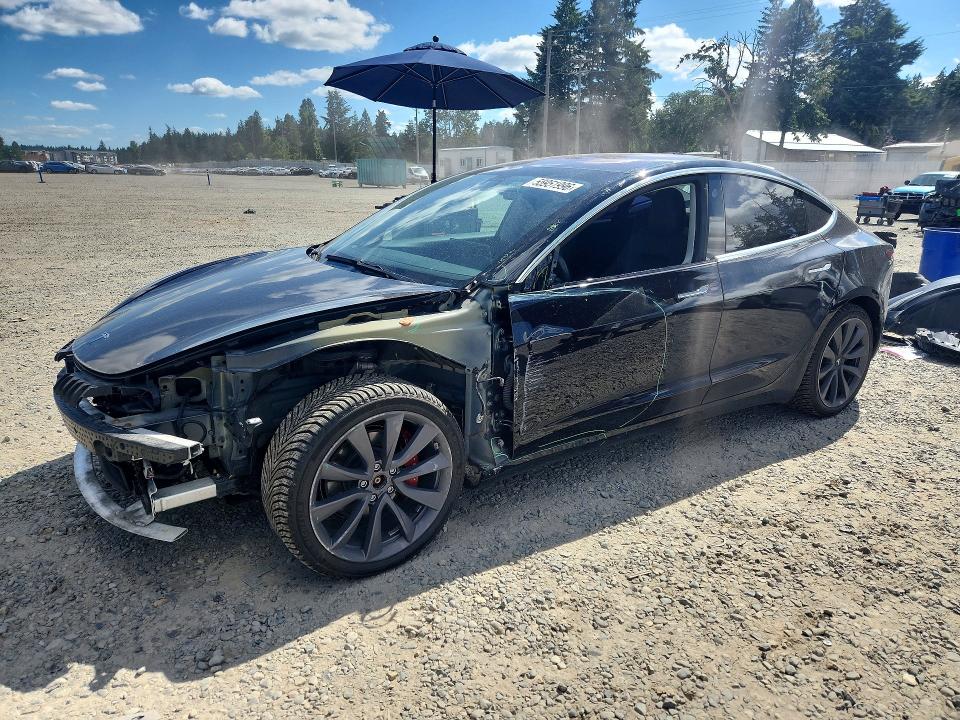 2018 Tesla Model 3 VIN 5YJ3E1EB4JF110843 COPART salvage auction — FRONT END, Wa - Bill Of Sale, sold $7,000 on 2026-07-07 (photo 1)