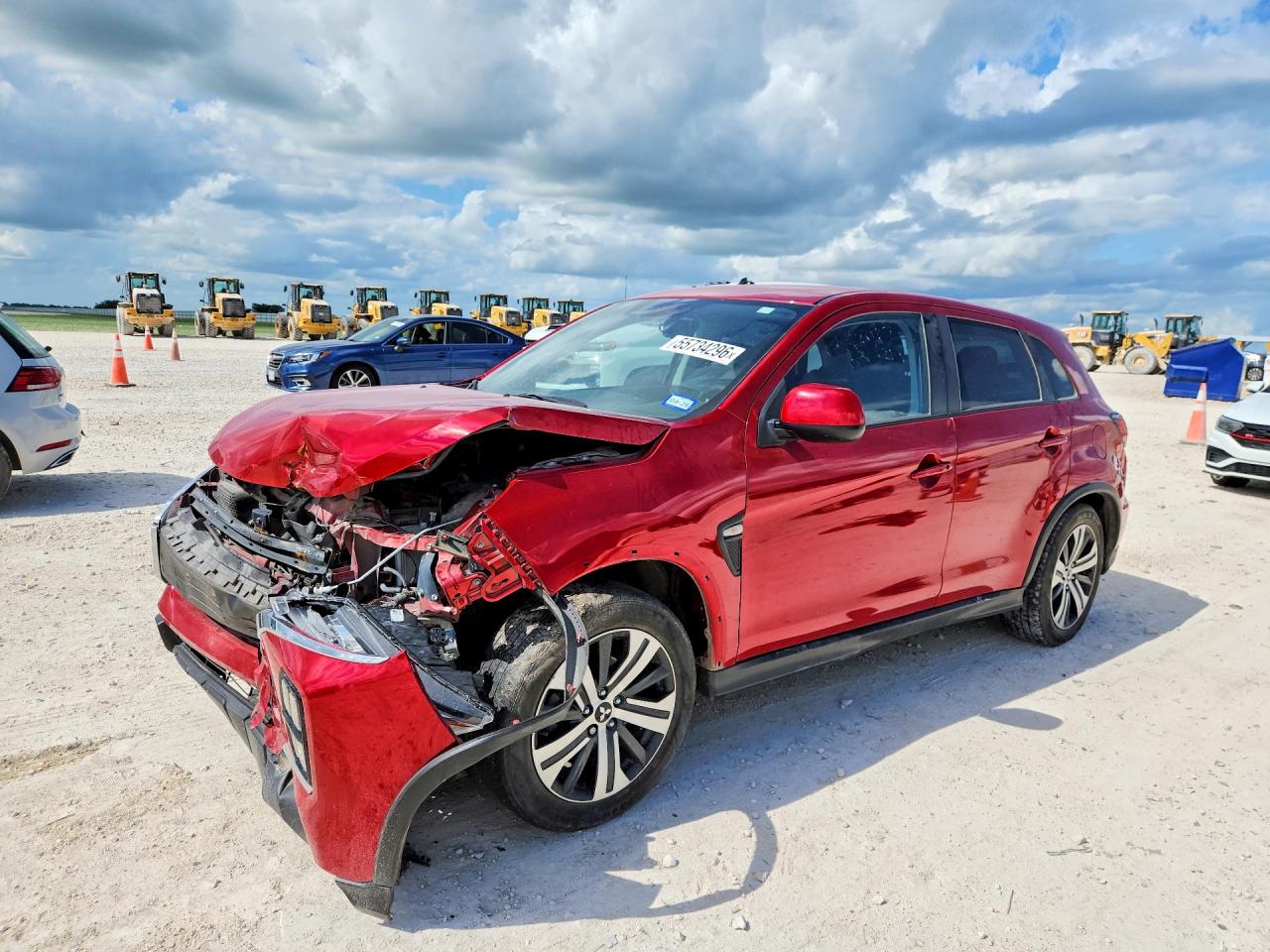 2023 Mitsubishi Outlander Sport VIN JA4ARUAU4PU014984 COPART salvage auction — Front End, TX - CERTIFICATE OF TITLE (P), sold $4,700 on 2026-07-09 (photo 1)