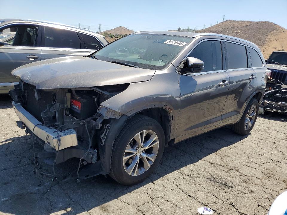 2014 Toyota Highlander VIN 5TDKKRFH6ES015126 — COPART salvage auction photo