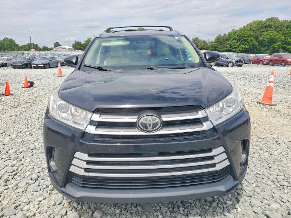 2017 Toyota Highlander VIN 5TDJZRFH1HS403845 COPART salvage auction — FRONT END, Nc - Salvage Certificate Of Title, sold $1,700 on 2026-07-15 (photo 5)