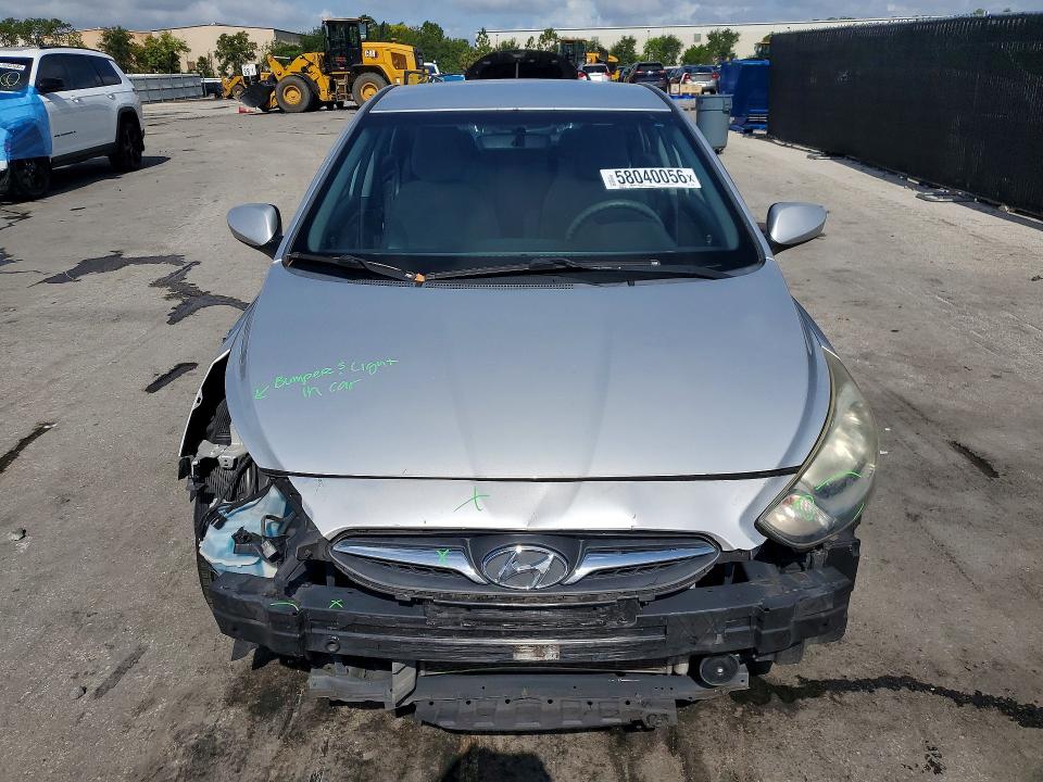 2013 Hyundai Accent VIN KMHCT4AE1DU534382 COPART salvage auction — FRONT END, FL - CERT OF TITLE SLVG REBUILDABLE, sold $775 on 2026-07-14 (photo 5)