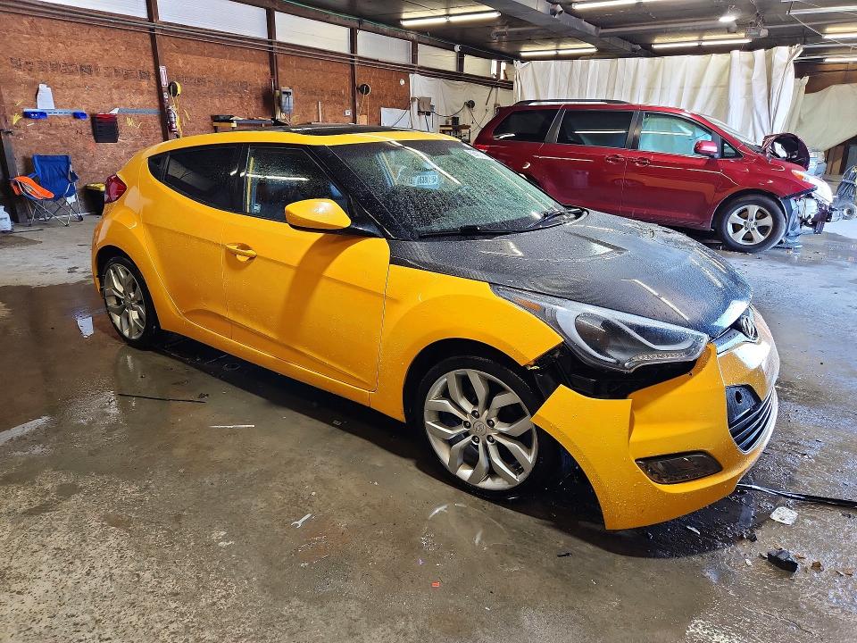 2012 Hyundai Veloster VIN KMHTC6AD2CU078667 COPART salvage auction — FRONT END, PA - CERTIFICATE OF SALVAGE, sold $350 on 2026-07-02 (photo 4)