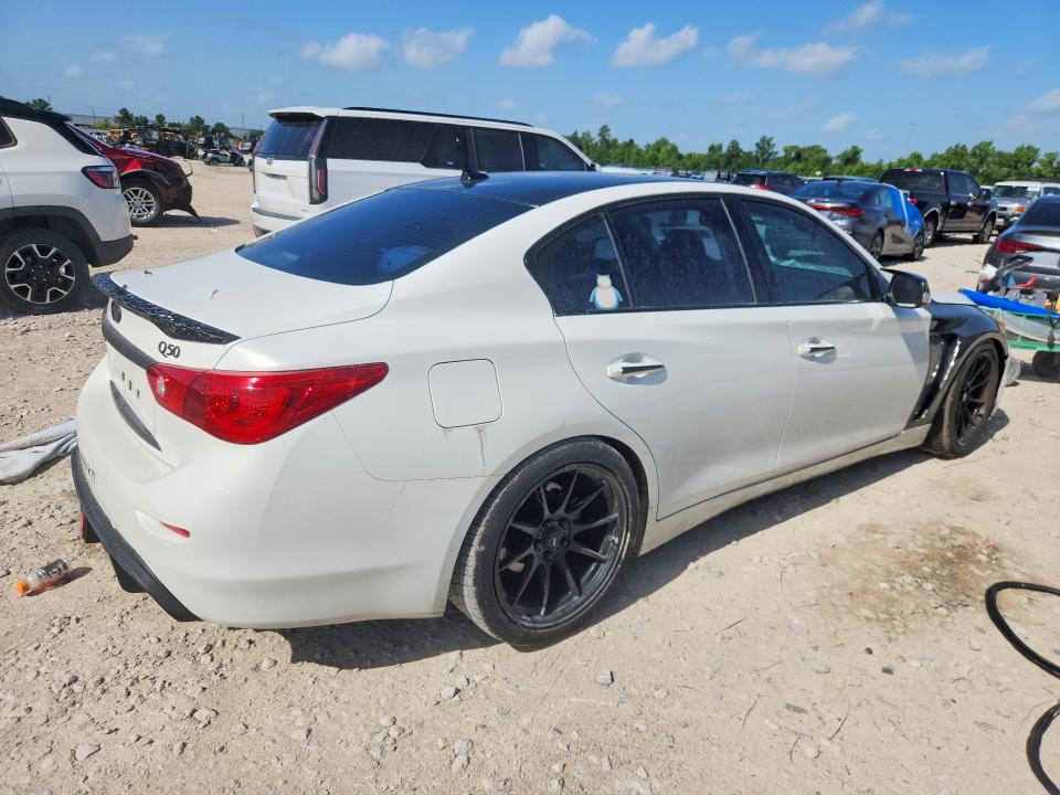 2015 Infiniti Q50 VIN JN1BV7AP1FM355519 COPART salvage auction — FRONT END, Tx - Salvage Vehicle Title, sold $2,950 on 2026-07-17 (photo 3)