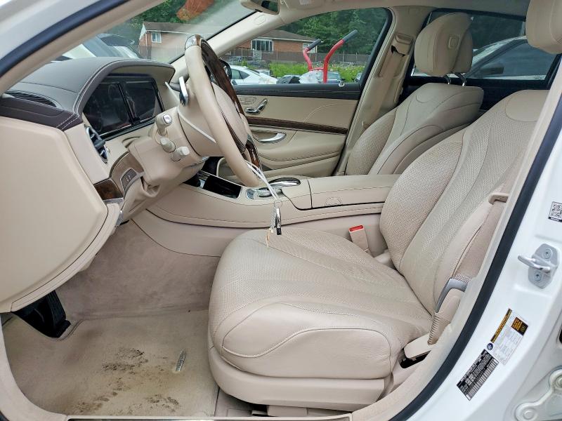 2016 Mercedes-benz S-klasse VIN WDDUG8FB1GA244917 COPART salvage auction — REAR END, Md - Cert Of Salvage > 75% Damage, sold $1,700 on 2026-08-18 (photo 7)