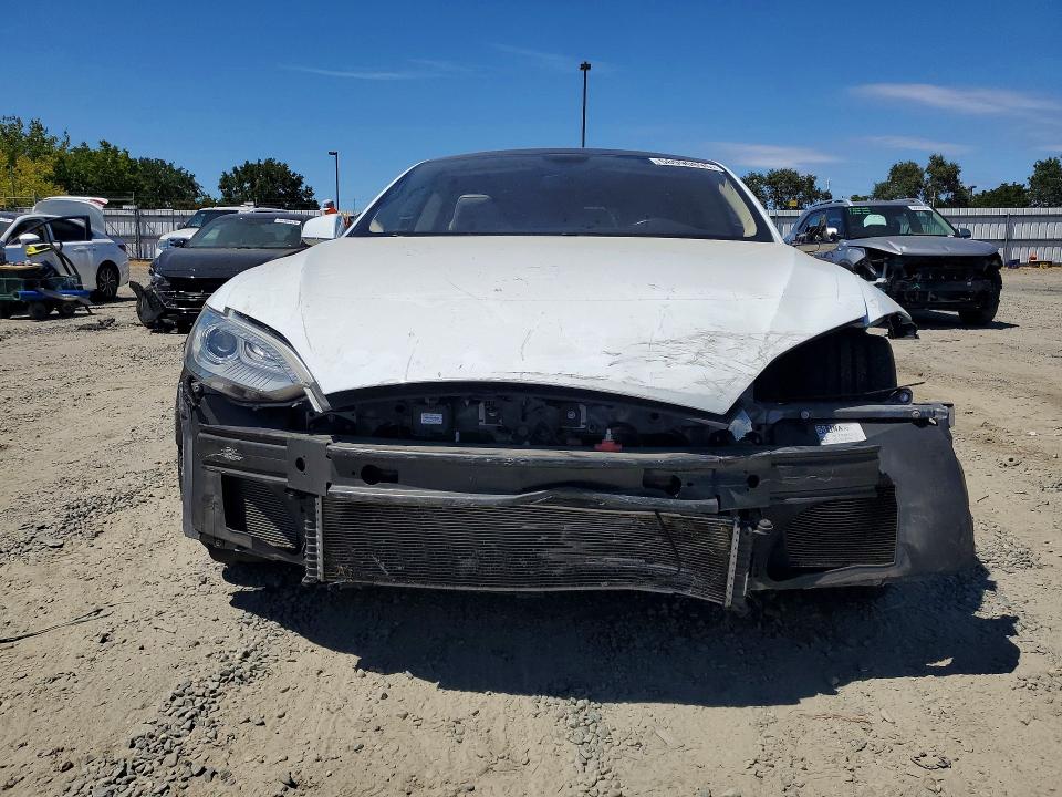 2013 Tesla VIN 5YJSA1CN7DFP24732 COPART salvage auction — FRONT END, Ca - Salvage Certificate, sold $3,100 on 2026-07-16 (photo 5)