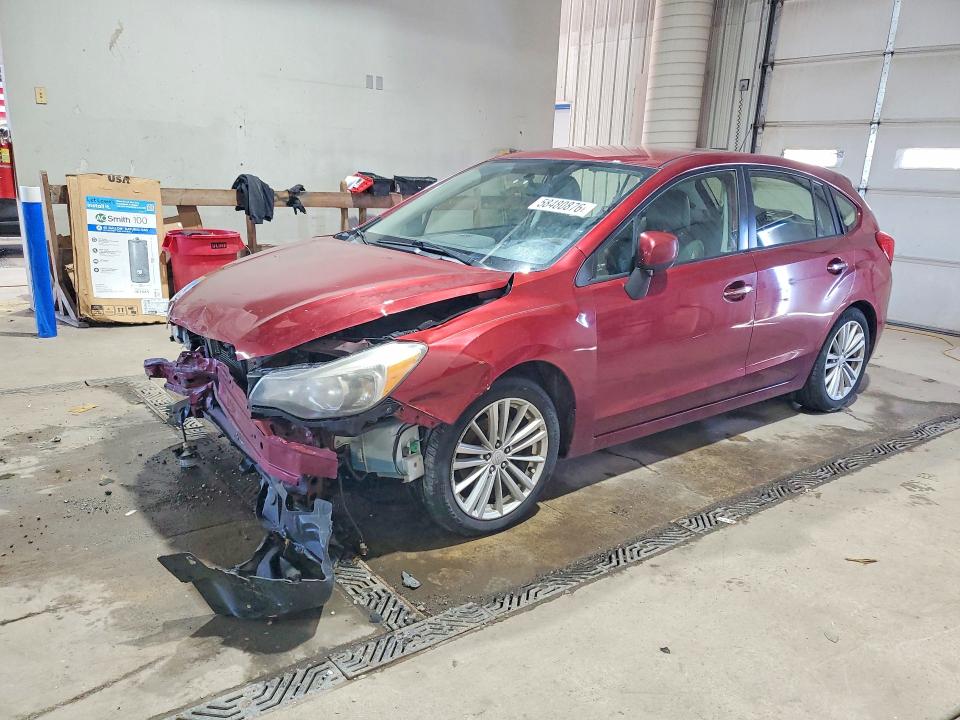 2012 Subaru Impreza VIN JF1GPAG68CH244016 COPART salvage auction — FRONT END, Pa - Certificate Of Salvage, sold $425 on 2026-07-13 (photo 1)
