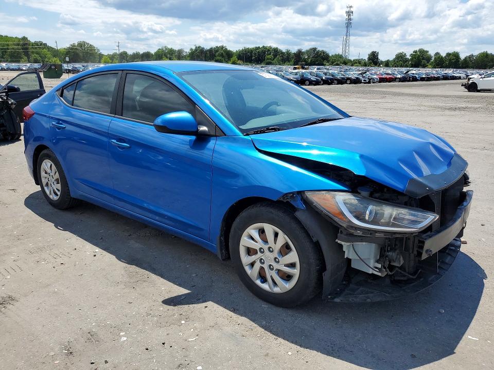 2017 Hyundai Elantra VIN KMHD74LF6HU384290 COPART salvage auction — FRONT END, Va - Cert Of Title - Salvage, sold $2,000 on 2026-07-29 (photo 4)