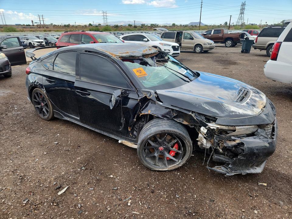 2025 Honda Civic VIN JHMFL5G47SX007172 COPART salvage auction — ROLLOVER, Az - Cert Of Title - Salvage, sold $3,950 on 2026-07-24 (photo 4)