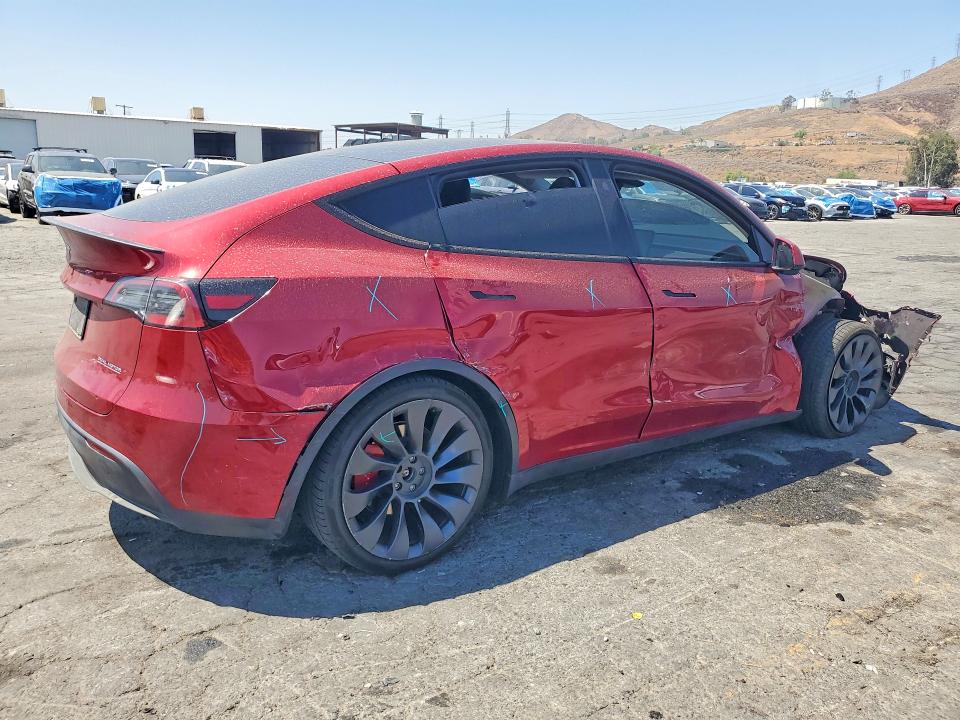2024 Tesla Model y VIN 7SAYGDEFXRF058802 COPART salvage auction — FRONT END, Ca - Salvage Certificate, sold $12,200 on 2026-07-30 (photo 3)