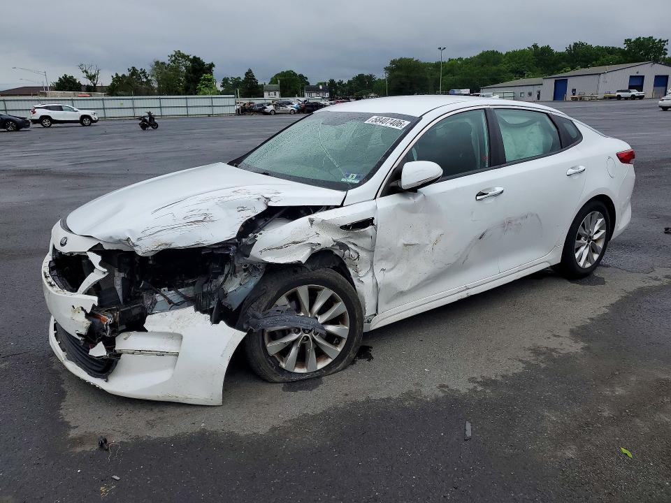 2017 Kia Optima VIN 5XXGT4L39HG147687 COPART salvage auction — FRONT END, Nj - Cert Of Title-Salvage, sold $775 on 2026-07-30 (photo 1)