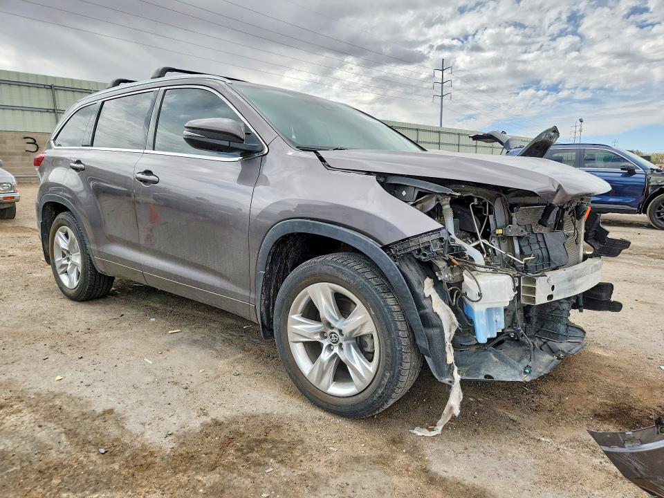 2019 Toyota Highlander VIN 5TDDZRFH9KS711091 COPART salvage auction — FRONT END, Nm - Cert Of Title-Salvage, sold $6,700 on 2026-07-09 (photo 4)