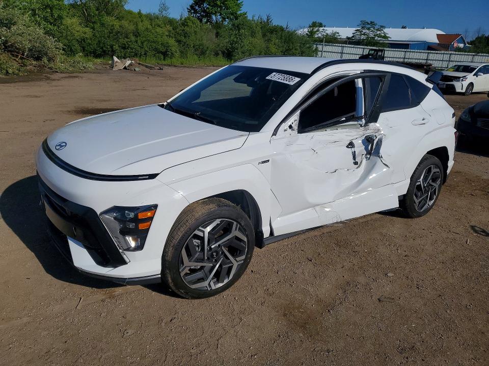 2025 Hyundai Kona VIN KM8HBCA35SU200404 COPART salvage auction — SIDE, Salvage Title, sold $8,000 on 2026-07-20 (photo 1)